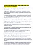 ORGB 364 UPDATED EXAMS GUIDE QUESTIONS AND SOLUTIONS GUARANTEE