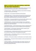 ORGB 364 UPDATED CORE EXAM MANUAL QUESTIONS AND SOLUTIONS GUARANTEE 