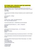 TPI FITNESS LEVEL 2 UPDATED EXAM TEST QUESTIONS AND SOLUTIONS GUARANTEE