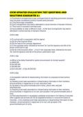 CFCM UPDATED EVALUATION TEST QUESTIONS AND SOLUTIONS GUARANTEE