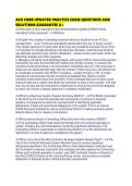 ACO CORB UPDATED PRACTICE EXAM QUESTIONS AND SOLUTIONS GUARANTEE