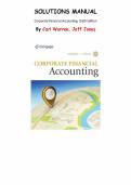 Corporate Financial Accounting&comma; 16th Edition &lpar;Carl Warren&rpar; &ndash; Complete Solutions Manual Chapters 1&ndash;14