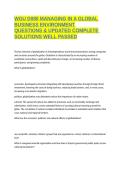 WGU D080 MANAGING IN A GLOBAL BUSINESS ENVIRONMENT QUESTIONS & UPDATED COMPLETE SOLUTIONS WELL PASSED