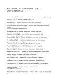 ACCT 3510 EXAM 1 QUESTIONS 2026 GUARANTEED PASS