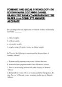 FORENSIC AND LEGAL PSYCHOLOGY 4TH  EDITION MARK COSTANZO DANIEL  KRAUSS TEST BANK COMPREHENSIVE TEST  PAPER 2026 COMPLETE ANSWERS  ACCURATE