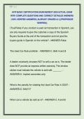 AFIP BASIC CERTIFICATION EXAM NEWEST 2026 ACTUAL EXAM  WITH COMPLETE QUESTIONS AND CORRECT DETAILED ANSWERS  &lpar;100&percnt; VERIFIED ANSWERS&rpar; &vert;ALREADY GRADED A&plus;&vert; &vert;&vert;PROFESSOR  VERIFIED&vert;&vert;
