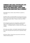 FORENSIC AND LEGAL PSYCHOLOGY 4TH  EDITION MARK COSTANZO DANIEL  KRAUSS TEST BANK FINAL STUDY GUIDE  2026 SOLVED QUESTIONS FULLY CORRECT 