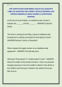AFIP CERTIFICATION EXAM NEWEST 2026 ACTUAL EXAM WITH  COMPLETE QUESTIONS AND CORRECT DETAILED ANSWERS &lpar;100&percnt;  VERIFIED ANSWERS&rpar; &vert;ALREADY GRADED A&plus;&vert; &vert;&vert;PROFESSOR  VERIFIED&vert;&vert; 