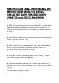 FORENSIC AND LEGAL PSYCHOLOGY 4TH  EDITION MARK COSTANZO DANIEL  KRAUSS TEST BANK PRACTICE SCRIPT  UPDATED 2026 TESTED SOLUTIONS 