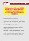 PA Appraisers License-&lpar;2025&rpar; EXAM QUESTIONS AND ALL CORRECT ANSWERS 100&percnt; SOLVED AND GUARANTEED SUCCESS