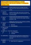 D080 GLOBALIZATION MODULE 1 EXAM QUESTIONS & DETAILED CORRECT ANSWERS PASSED 100&percnt;