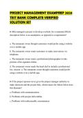 PROJECT MANAGEMENT EXAMPREP 2026 TEST BANK COMPLETE VERIFIED SOLUTION SET
