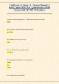CHEM 110 Final Exam V1 &ndash; Physical Chemistry &vert; Verified Questions & Answers &vert; 100&sol;100 &vert; Grade A &lpar;2026&rpar;
