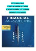 SOLUTION MANUAL Financial Accounting 11th Edition by Jerry J&period; Weygandt&comma; Paul D&period; Kimmel  Chapters 1 - 13 &vert; Complete
