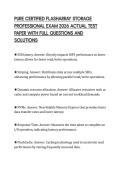 PURE CERTIFIED FLASHARRAY STORAGE PROFESSIONAL EXAM 2026 ACTUAL TEST PAPER WITH FULL QUESTIONS AND SOLUTIONS