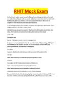 RHIT Mock Exam - RHIT EXAM STUDY GUIDE ACCURATE QUESTIONS AND CORRECT DETAILED ANSWERS WITH RATIONALES &vert;&vert; 100&percnt; GUARANTEED PASS <BRAND NEW VERSION>