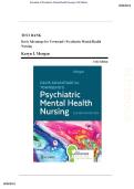 Test Bank with Verified Answers &ndash; Essentials of Psychiatric Mental Health Nursing &lpar;11th Edition&rpar; All Chapters Covered &vert; Rated A&plus; &vert; Newest Edition
