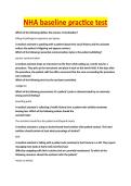 NHA Baseline Practice Test - NHA EXAM STUDY GUIDE ACCURATE QUESTIONS AND CORRECT DETAILED ANSWERS WITH RATIONALES &vert;&vert; 100&percnt; GUARANTEED PASS <BRAND NEW VERSION>