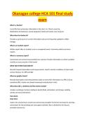 Okanagan College HCA 101 Final Study Exam - HCA EXAM STUDY GUIDE ACCURATE QUESTIONS AND CORRECT DETAILED ANSWERS WITH RATIONALES &vert;&vert; 100&percnt; GUARANTEED PASS <BRAND NEW VERSION>