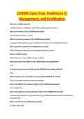 CAHIMS Exam Prep - CAHIMS EXAM STUDY GUIDE ACCURATE QUESTIONS AND CORRECT DETAILED ANSWERS WITH RATIONALES &vert;&vert; 100&percnt; GUARANTEED PASS <BRAND NEW VERSION>