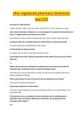 Ohio Registered Pharmacy Technician Test CVS - PHARMACY TECH EXAM STUDY GUIDE ACCURATE QUESTIONS AND CORRECT DETAILED ANSWERS WITH RATIONALES &vert;&vert; 100&percnt; GUARANTEED PASS <BRAND NEW VERSION>