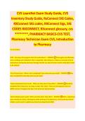 CVS Pharmacy Technician Exam - PHARMACY TECH EXAM STUDY GUIDE ACCURATE QUESTIONS AND CORRECT DETAILED ANSWERS WITH RATIONALES &vert;&vert; 100&percnt; GUARANTEED PASS <BRAND NEW VERSION>