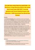 CVS 100 FINAL EXAM PRACTICE QUESTIONS - PHARMACY TECH EXAM STUDY GUIDE ACCURATE QUESTIONS AND CORRECT DETAILED ANSWERS WITH RATIONALES &vert;&vert; 100&percnt; GUARANTEED PASS <BRAND NEW VERSION>