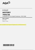 AQA A-level HISTORY 7042&sol;2E Component 2E The English Revolution&comma; 1625-1660 Mark scheme June 2025