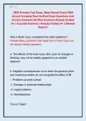 CBIS Practice Test Exam&comma; Most Recent Exam 2026  Actual Complete Real Verified Exam Questions And  Correct Answers &lpar;Verified Answers&rpar; Already Graded  A&plus; &vert; Accurate Answers &vert; Already Graded A&plus; &vert;&vert; Newest  Exam&excl;&excl;&excl;