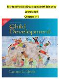 Child Development &lpar;9th Edition&rpar; &ndash; Test Bank &vert; Laura E&period; Berk &vert; Complete Exam Preparation Resource