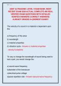 ASNT ULTRASONIC LEVEL I EXAM BANK&comma; MOST  RECENT EXAM 2026 ACTUAL COMPLETE 400 REAL  VERIFIED EXAM QUESTIONS WITH DETAILED  VERIFIED ANSWERS &lpar;CORRECT ANSWERS&rpar;  ALREADY GRADED A&plus;&vert;&vert;NEWEST EXAM&excl;&excl;&excl; 