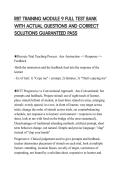 RBT TRAINING MODULE 9 FULL TEST BANK WITH ACTUAL QUESTIONS AND CORRECT SOLUTIONS GUARANTEED PASS