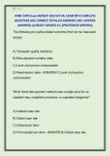 HFMA CSPR Exam NEWEST 2026 ACTUAL EXAM WITH COMPLETE  QUESTIONS AND CORRECT DETAILED ANSWERS &lpar;100&percnt; VERIFIED  ANSWERS&rpar; &vert;ALREADY GRADED A&plus;&vert; &vert;&vert;PROFESSOR VERIFIED&vert;&vert; 