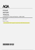 AQA A-level HISTORY 7042&sol;2M Component 2M Wars and Welfare&colon; Britain in Transition&comma; 1906&ndash;1957 Mark scheme June 2025