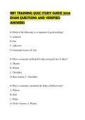 RBT TRAINING QUIZ STUDY GUIDE 2026 EXAM QUESTIONS AND VERIFIED ANSWERS