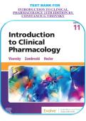 Introduction to Clinical Pharmacology &ndash; Lecture Notes &sol; Study Material