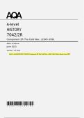 AQA A-level HISTORY 7042&sol;2R Component 2R The Cold War&comma; c1945&ndash;1991 Mark scheme June 2025