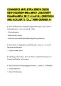 COMMERCE 4PA3 EXAM STUDY GUIDE NEW SOLUTION MCMASTER UNIVERSITY EXAMINATION TEST 2026 FULL QUESTIONS AND ACCURATE SOLUTIONS GRADED A&plus;