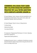 COMMERCE 4PA3 EXAM STUDY GUIDE NEW SOLUTION MCMASTER UNIVERSITY PRACTICE TEST 2026 TESTED QUESTIONS WITH COMPLETE ANSWERS GRADED A&plus;