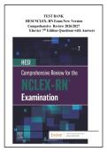 HESI RN Exit Exam Test Bank 2026-2027&ndash; Comprehensive NCLEX Review Questions & Answers