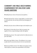 COMMUNITY AND PUBLIC HEALTH NURSING COMPREHENSIVE TEST 2026 STUDY GUIDE SOLVED QUESTIONS