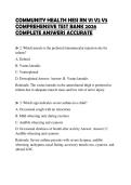 COMMUNITY HEALTH HESI RN V1 V2 V3 COMPREHENSIVE TEST BANK 2026 COMPLETE ANSWERS ACCURATE