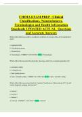 CHIMA &IEcy;&KHcy;&Acy;M PREP - Clinical Classifications&comma; Nomenclatures&period; Terminologies and Health Information Standards UPDATED ACTUAL Questions and Accurate Answers