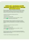 CHIMA NEC - Introduction and HIM Profession UPDATED ACTUAL Questions and Accurate Answers