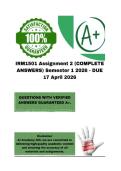 IRM1501 Assignment 2 &lpar;COMPLETE ANSWERS&rpar; Semester 1 2026 - DUE 17 April 2026&semi; 100&percnt; Correct solutions and explanations&period;