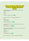 CHIMA NCE Data & EHR UPDATED ACTUAL Questions and Accurate Answers