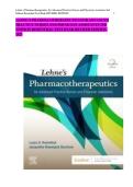 LEHNE&rsquo;S PHARMACOTHERAPEUTICS FOR ADVANCED  PRACTICE NURSES AND PHYSICIAN ASSISTANTS 2ND  EDITION ROSENTHAL TEST BANK REVISED EDITION   2023