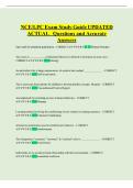 NCE&sol;LPC Exam Study Guide UPDATED ACTUAL Questions and Accurate Answers