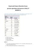 Renal and Urinary Disorders Exam  practice questions and answers 2026&sol;27  GRADED A&plus;