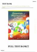 Test Bank  &ndash; Essentials of Pharmacology for Health Professions &lpar;8th Edition&rpar; By Bruce Colbert &vert; All Chapters Covered &vert; Rated A&plus; &vert; Newest Edition